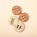 Boutons en Bois Faits à la Main Personnalisés avec Nom Lot de 10 Accessoires de Vêtements Cadeau pour Mère Grand-Mère Amateur de Tricot