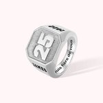 Bague de Chevalière Personnalisée avec Nom et Numéro d'Équipe Basket-ball Football Bijoux de Sport Cadeau d'Anniversaire pour les Passionnés de Sport