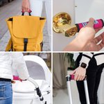 Personalised Multicolor Shadow Monogram Set of 2 Luggage Handle Wrap Identifier with Contact Card Travel Accessories Birthday Gift for Travel Lovers