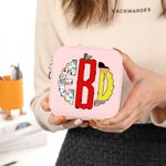 Personalized Doodle Monogram Leather Jewelry Case Portable Travel Essentials Teacher's Day Appreciation Gift for Teacher