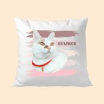 Coussin personnalisé avec photo d'animal de compagnie et nom Cadeau de sympathie pour les amoureux des chats et des chiens