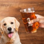 Personalised Life Would Be Boring Without Me 16oz Beer Glass with 1-4 Pet Photos and Names Birthday Anniversary Gift for Men Women Pet Lovers