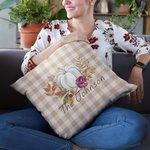 Personalisierte Kürbis werfen Kissenbezug mit Namen Geburtstag Home Decor Geschenk für Familie