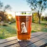 Personalised Life Would Be Boring Without Me 16oz Beer Glass with 1-4 Pet Photos and Names Birthday Anniversary Gift for Men Women Pet Lovers