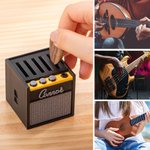 Personalized 3D Printing Retro Guitar Amp Shape Guitar Picks Holder Plectrum Storage Box with Name Birthday Gift for Musician Guitar Player