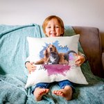 Coussin personnalisé avec photo d'animal de compagnie et nom Cadeau de sympathie pour les amoureux des chats et des chiens