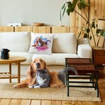 Coussin personnalisé avec photo d'animal de compagnie et nom Cadeau de sympathie pour les amoureux des chats et des chiens