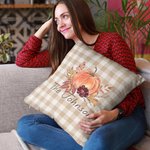 Personalisierte Kürbis werfen Kissenbezug mit Namen Geburtstag Home Decor Geschenk für Familie