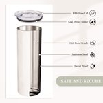 Personalized Highland Cow 20oz Food-Grade Skinny Tumbler with Straw and Name Christmas Birthday Gift for Highland Cow Lover