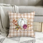 Personalisierte Kürbis werfen Kissenbezug mit Namen Geburtstag Home Decor Geschenk für Familie
