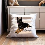 Coussin personnalisé avec photo d'animal de compagnie et nom Cadeau de sympathie pour les amoureux des chats et des chiens