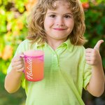 Tazza di vetro olografica personalizzata multicolore con nome, cannuccia e coperchio Regalo di compleanno per il tempo libero per lui e per lei