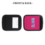 Personalised Multicolor Shadow Monogram Set of 2 Luggage Handle Wrap Identifier with Contact Card Travel Accessories Birthday Gift for Travel Lovers