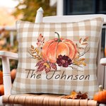 Personalisierte Kürbis werfen Kissenbezug mit Namen Geburtstag Home Decor Geschenk für Familie
