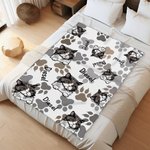 Couverture Polaire ou Sherpa Personnalisée avec Nom et Photo Chien Chat Style Photo ou Motif Cadeau Anniversaire pour Amoureux d'Animal de Compagnie