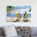 Gepersonaliseerd paar Seaside I Love You Forever and Always Poster Frameless Schilderij Verjaardag Home Decoratie