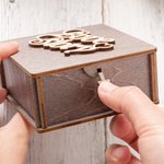 Personalized Love Story Rustic Wooden Book Shaped Ring Box with Engraved Names Date and Pillow Lining Wedding Proposal Gift for Couple