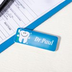 Personalized Cute Tooth Design Dentist Name Badge with Text Birthday Appreciation Gift for Dental Staff