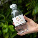 Personalized Waterproof Birth Flower Leaves Rings Design Water Bottle Labels Set of 20 Bridal Shower Engagement Wedding Gift for Couples