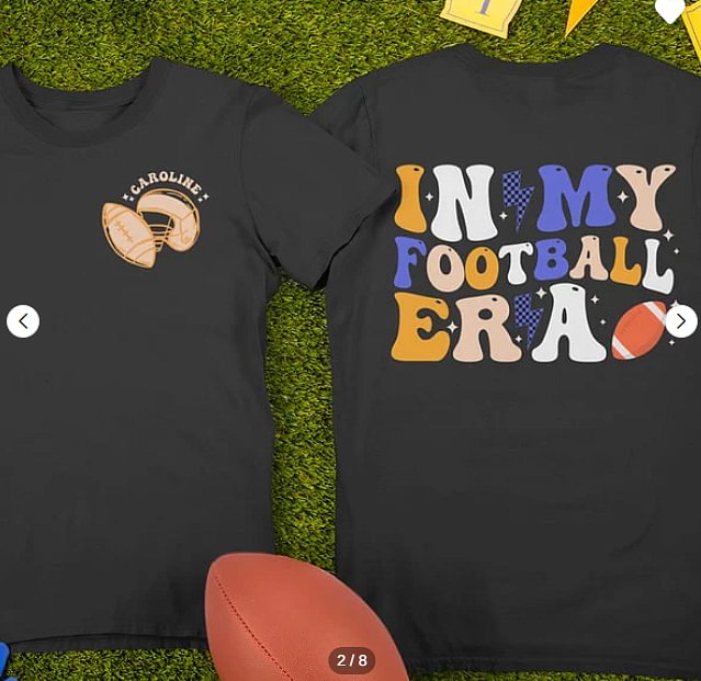 T-Shirt Personnalisé avec Texte Motif Baseball Softball Football Cadeau Anniversaire pour Amoureux du Sport