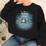 Personalizado Esta abuela mamá pertenece a 1-7 Tortugas lindo Sudadera Cumpleaños Regalo familiar para niño mamá