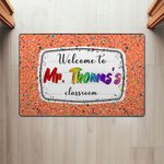Personalized Multicolour Composition Book Welcome to Non-Slip Doormat with Name Teacher Appreciation Back to School Gift for Teacher