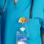 Personalized Anatomical Heart Brain Lungs Retractable Badge Reel with Name Charm and Badge Buddy Gift for Nurse Doctor Medical Student