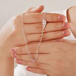 Personalized Minimalist Angel Wing Necklace with Birthstone Memorial Sympathy Gift for Loss of Loved one