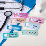 Personalized Cute Tooth Design Dentist Name Badge with Text Birthday Appreciation Gift for Dental Staff