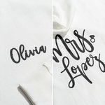 Henkilökohtainen Mrs Bride Zip Up huppari Glitter nimi ja päivämäärä häät Bridal Shower lahja morsian