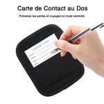 Manchon pour Poignée Personnalisé avec Dessin Personnage et Nom Accessoire de Bagage Sac avec Carte de Contact Cadeau Vacance pour Amoureux de Voyage