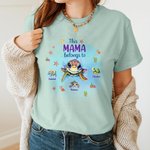 Personalized This Grandma Mom Belongs To 1-7 Cute Turtles 100% Cotton T-shirt Birthday Family Gift for Kid Mom