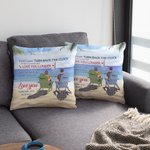 Personifierad Love You Par Beach Holiday Island Scenery Throw Pillow Cover Alla hjärtans dag Present Soffa Dekor