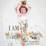 Personalized Floral Cross Bless Bible Verse Soft Throw Blanket with Name and Text Baptism First Communion Gift for Kids