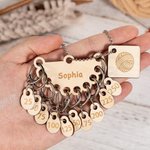 Personalized Removable Wooden Counting Number Stitch Markers Charm with Engraved Name and Holder Birthday Gift for Crochet Knitting Lovers