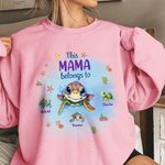 Personalizado Esta abuela mamá pertenece a 1-7 Tortugas lindo Sudadera Cumpleaños Regalo familiar para niño mamá