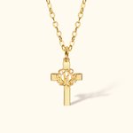 Personalised Monogram Cross Necklace Baptism Christians Religious Jewellery Gift for Women