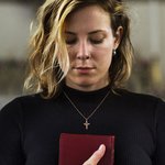 Personalised Monogram Cross Necklace Baptism Christians Religious Jewellery Gift for Women