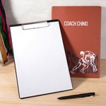 Personalized Wrestling Theme Leather Low Profile Clipboard with Name End of Season Retirement Appreciation Gift for Coach Team Manager