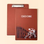 Personalized Wrestling Theme Leather Low Profile Clipboard with Name End of Season Retirement Appreciation Gift for Coach Team Manager