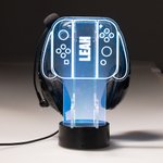 Personalized LED Color Changing Light Controller Holder Headset Stand with Name and ID Desk Decor Birthday Gift for Men Game Lover