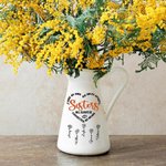 Personalized Sisters Will Always Be Connected By Heart Ceramic Vase with 2-10 Birth Flowers and Names Housewarming Birthday Gift for Sisters