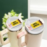 Personalizzato Glitter matita pastello taccuino Tumbler nome piastra coperchio accessori per Stanley Tumbler giorno dell'insegnante regalo di apprezza