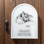 Veilleuse LED en Acrylique Personnalisée avec Texte Motif Tente Décoration à la Chambre Cadeau pour Amoureux de Camping