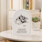 Veilleuse LED en Acrylique Personnalisée avec Texte Motif Tente Décoration à la Chambre Cadeau pour Amoureux de Camping