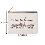 Personalised American Sign Language Canvas Portable Makeup Bag with Name Travel Essentials Thank You Gift for Deaf ASL Interpreter