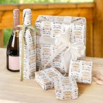 Papier d'Emballage Personnalisé avec Texte Accessoire d'Anniveraire Cérémonie de Mariage Cadeau de Bénédiction pour Couple