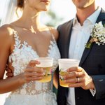 Personalised Hawaii Style Floral Wedding Recyclable Frosted Cups Set of 10 Engagement Bridal Shower Bachelor Party Gift