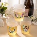 Personalised Hawaii Style Floral Wedding Recyclable Frosted Cups Set of 10 Engagement Bridal Shower Bachelor Party Gift
