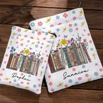 Poche de Livre Imperméable Personnalisée avec Titres du Livre et Nom Cadeau Gratitude Rentrée Scolaire pour Enseignant Amoureux de la Lecture